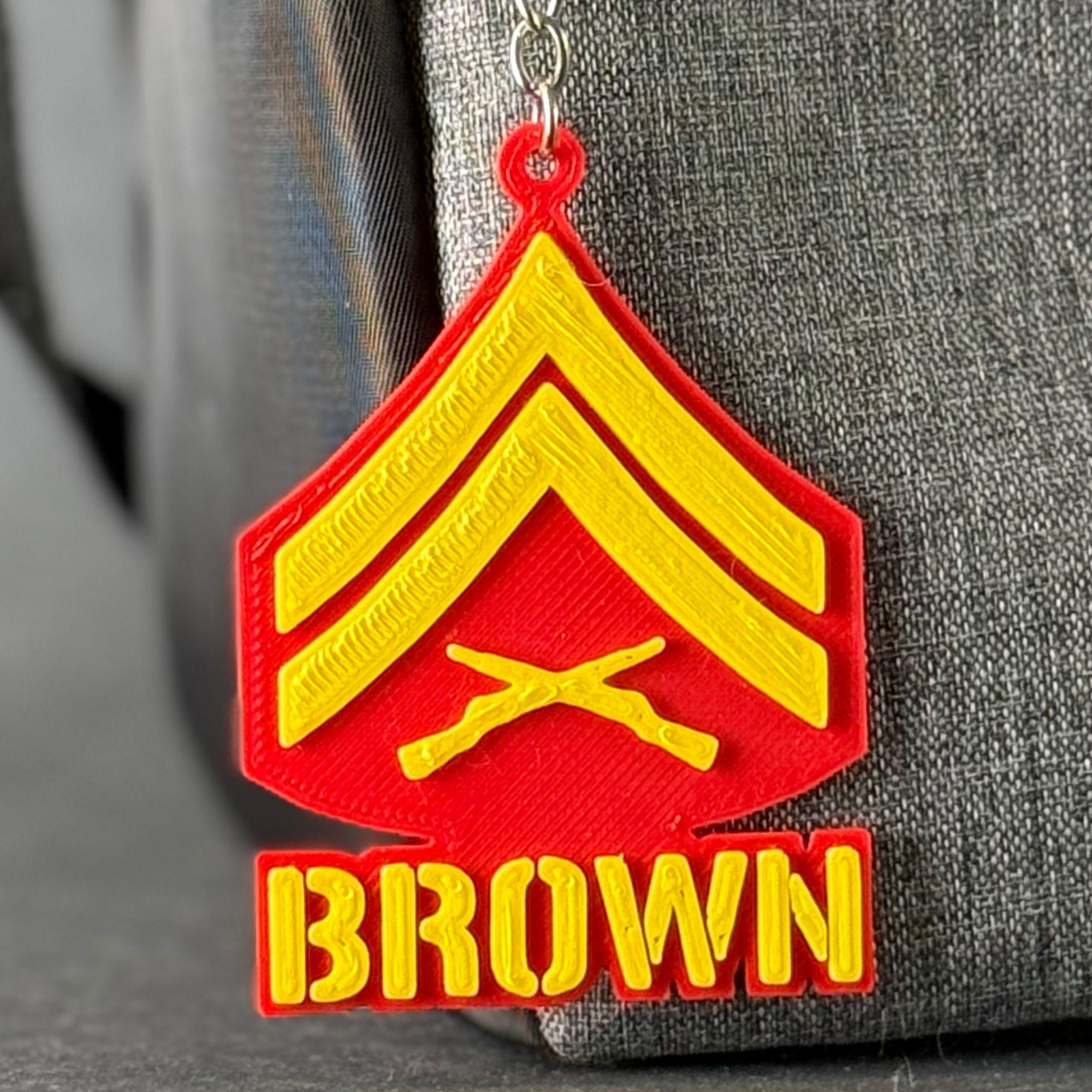 Personalized Corporal Keychain