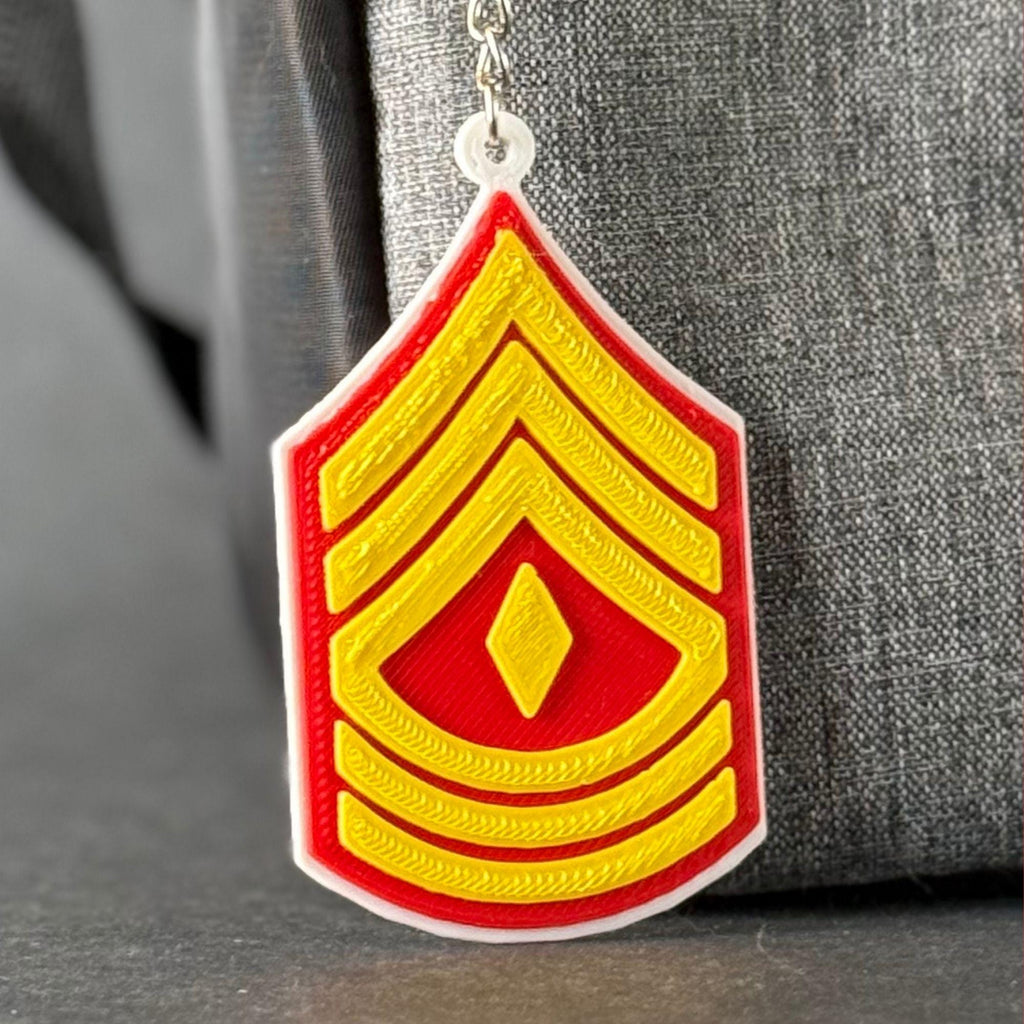 Personalized USMC First Sergeant Keychain