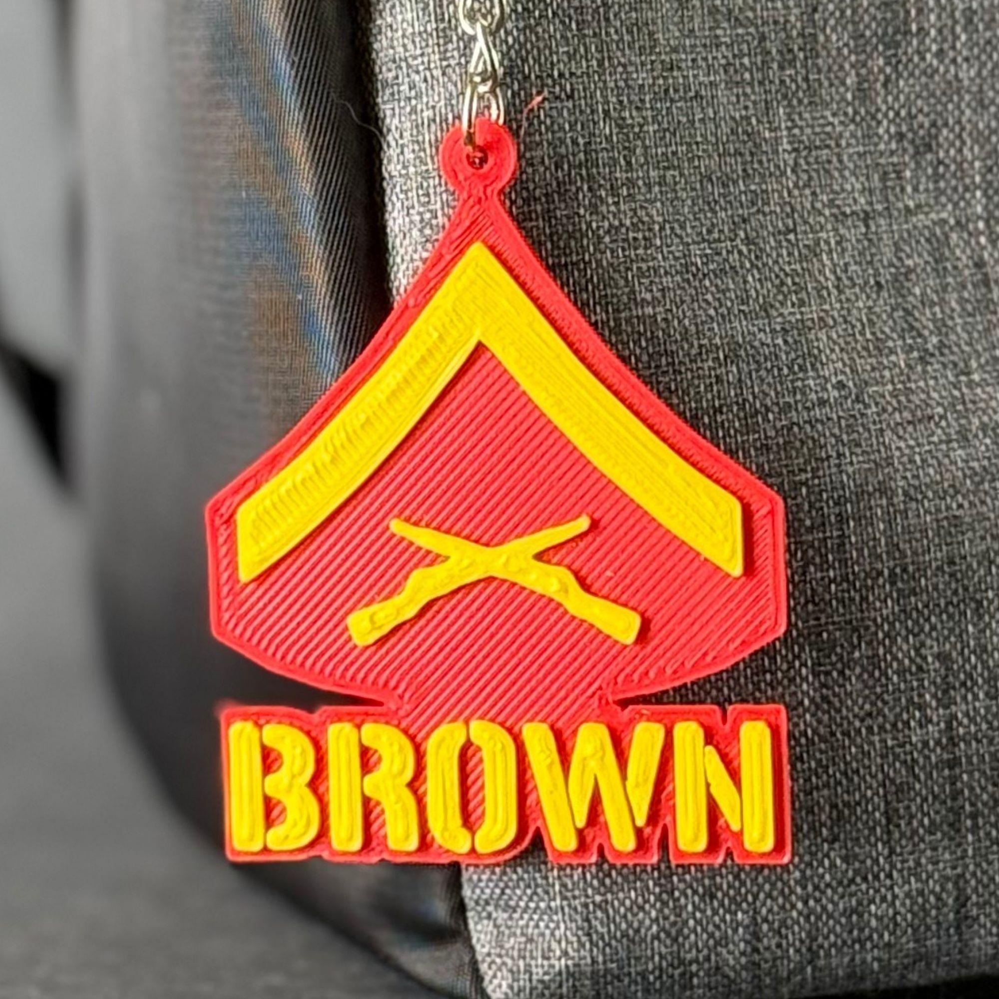 Personalized USMC Lance Corporal Keychain