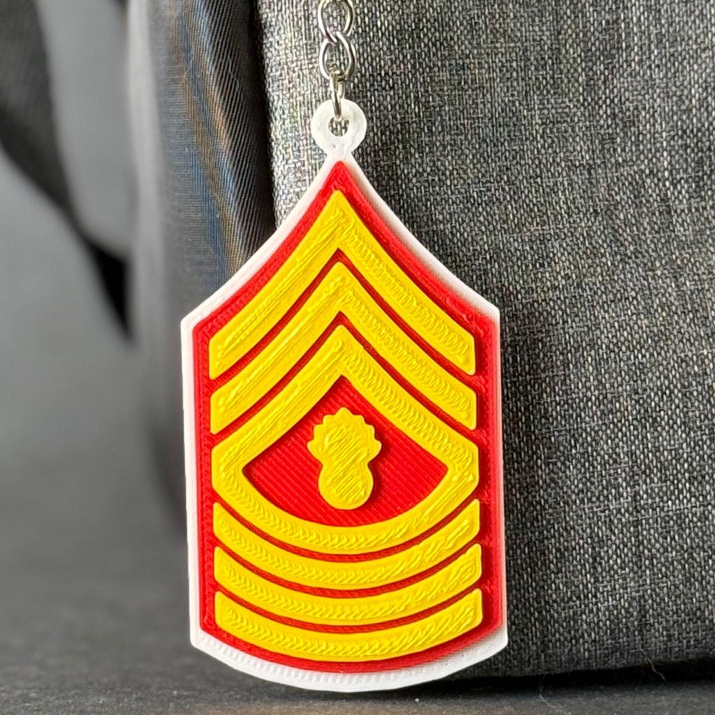 Personalized Master Gunnery Sergeant Keychain