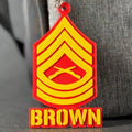 Personalized USMC Master Sergeant Keychain