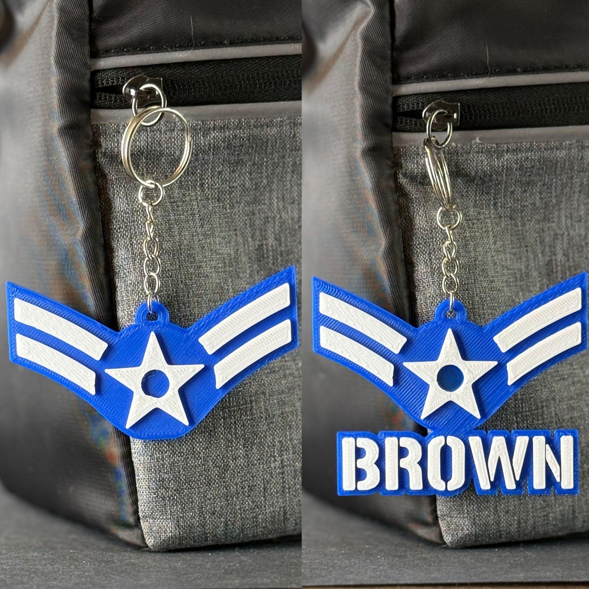 Personalized A1C Keychain, Airman First Class