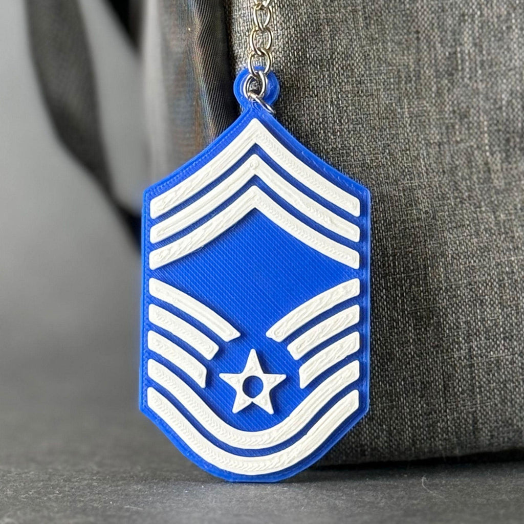 Personalized USAF Chief Master Sergeant Keychain