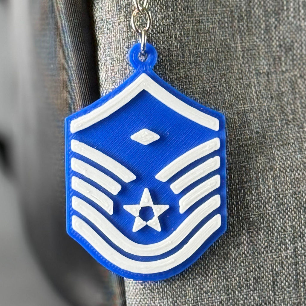 Personalized First Sergeant E7 Rank Keychain