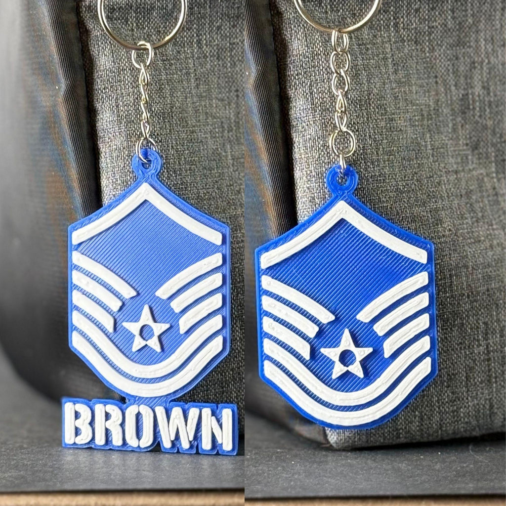 Personalized Master Sergeant Keychain
