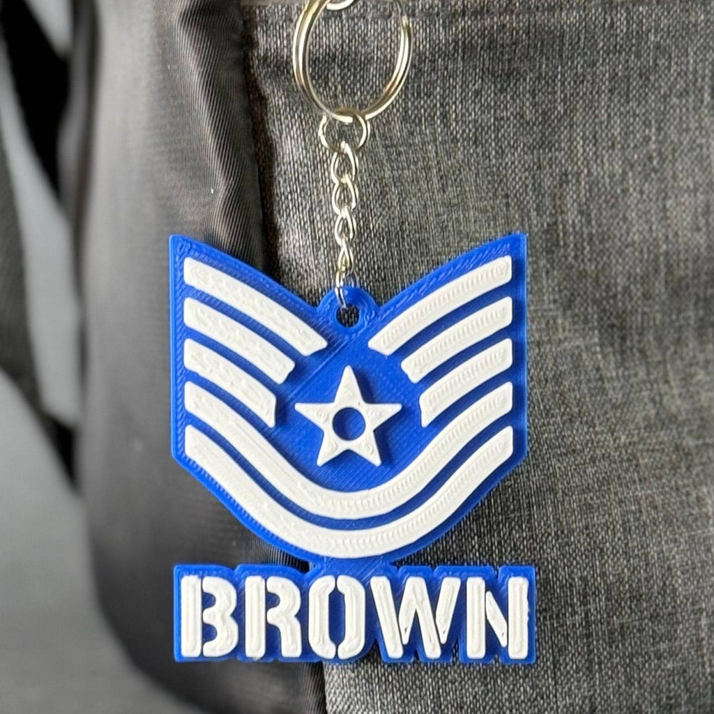 Personalized Technical Sergeant Keychain