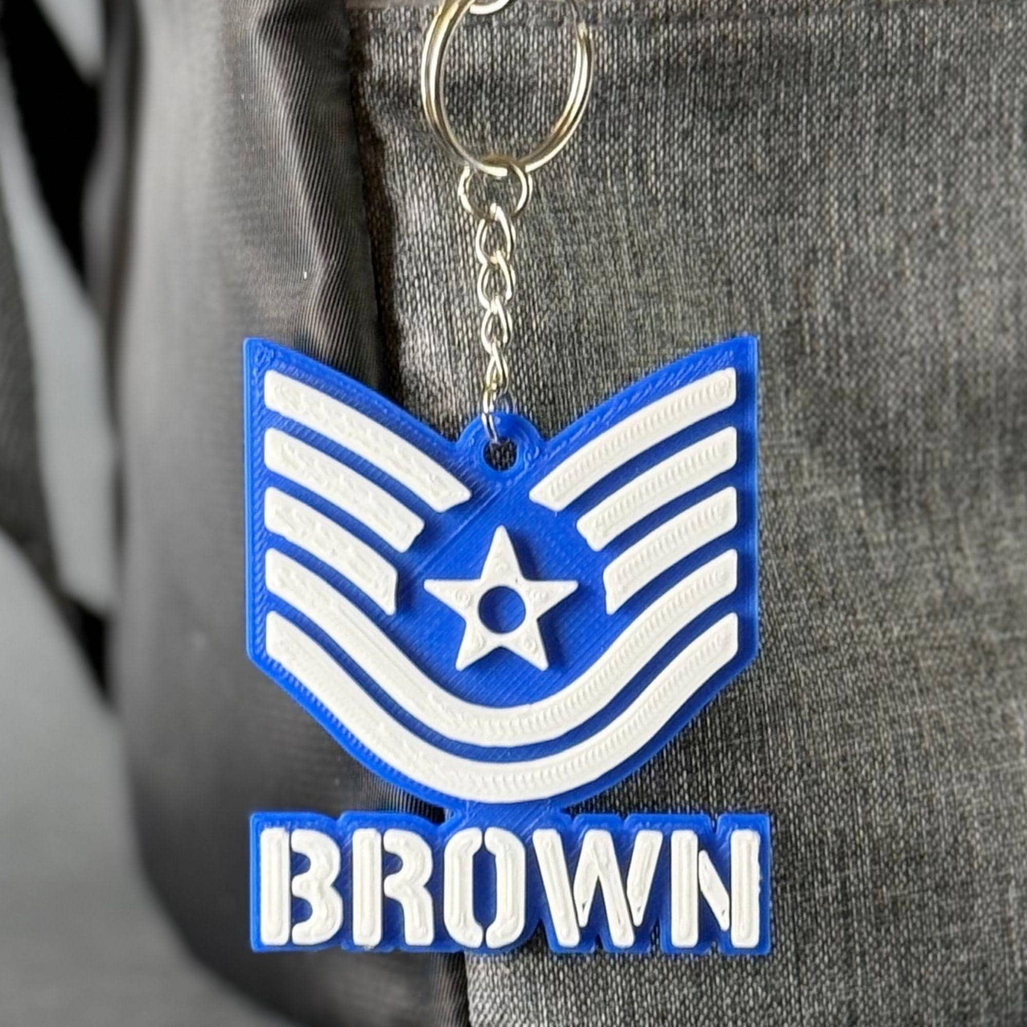 Personalized Technical Sergeant Keychain