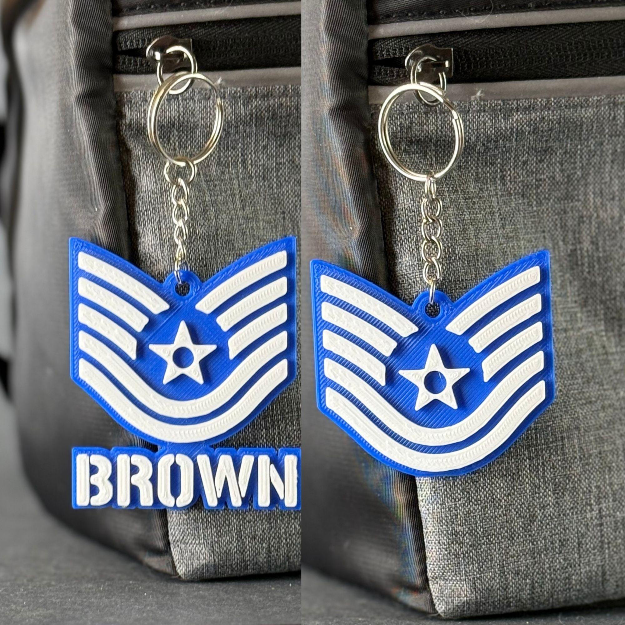 Personalized Technical Sergeant Keychain