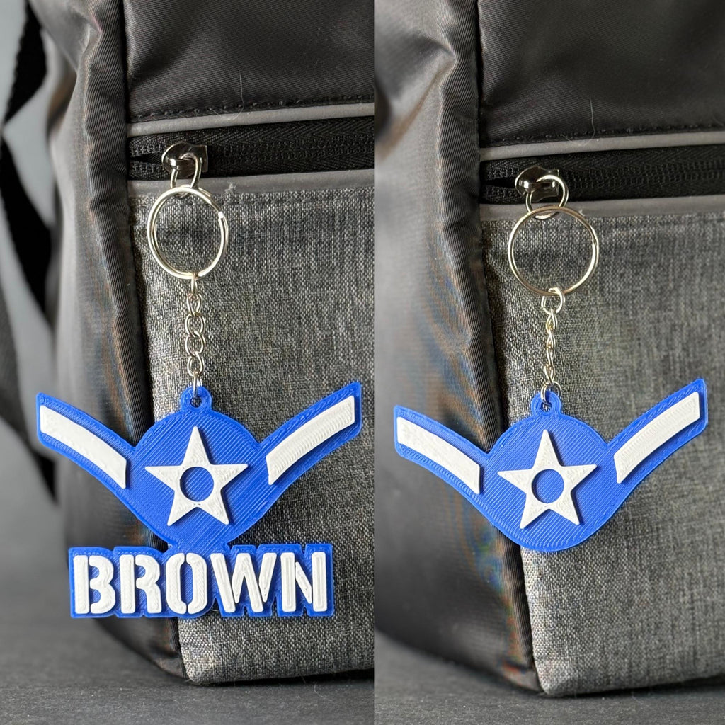 Personalized USAF Airman Keychain