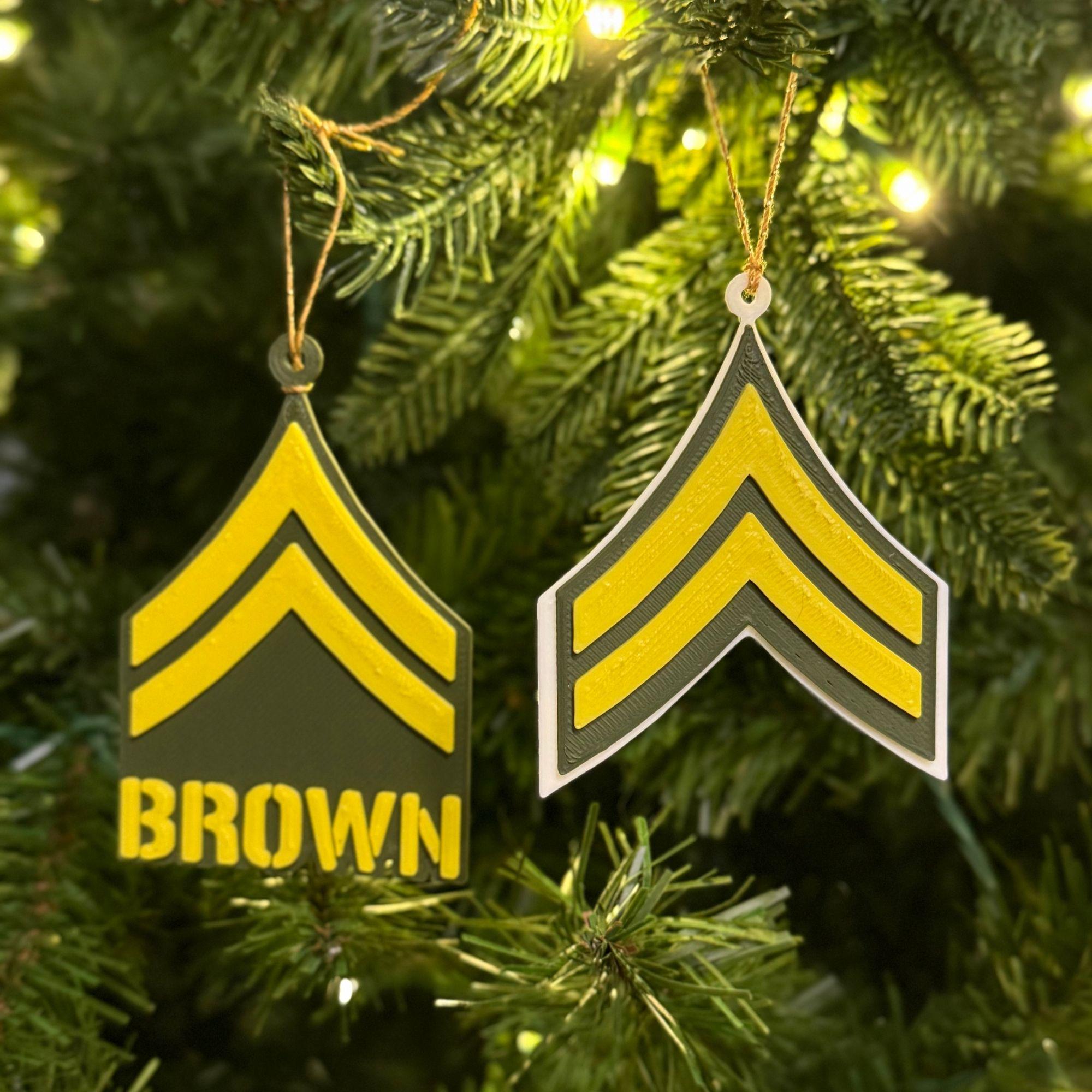Personalized Army Corporal Ornament