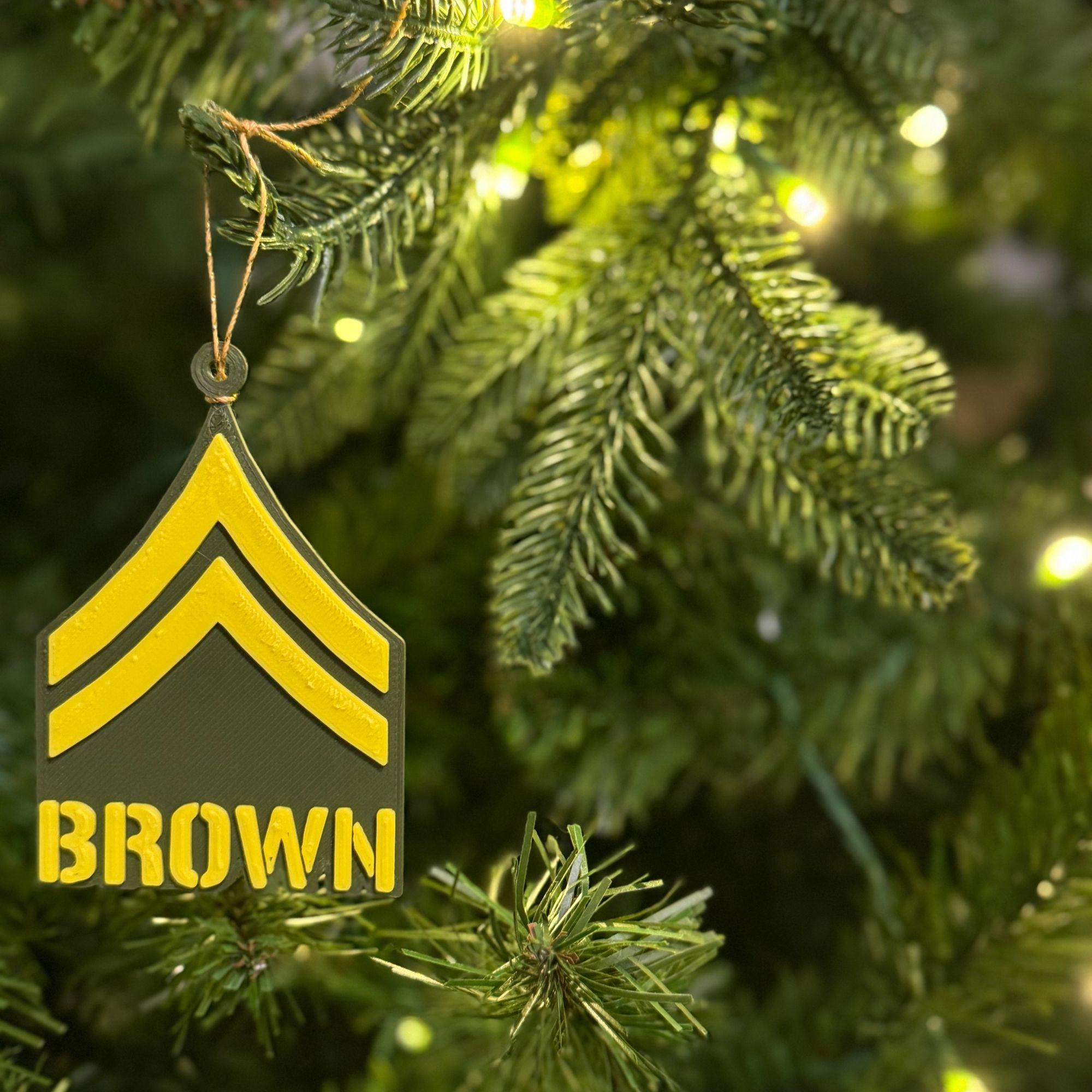 Personalized Army Corporal Ornament
