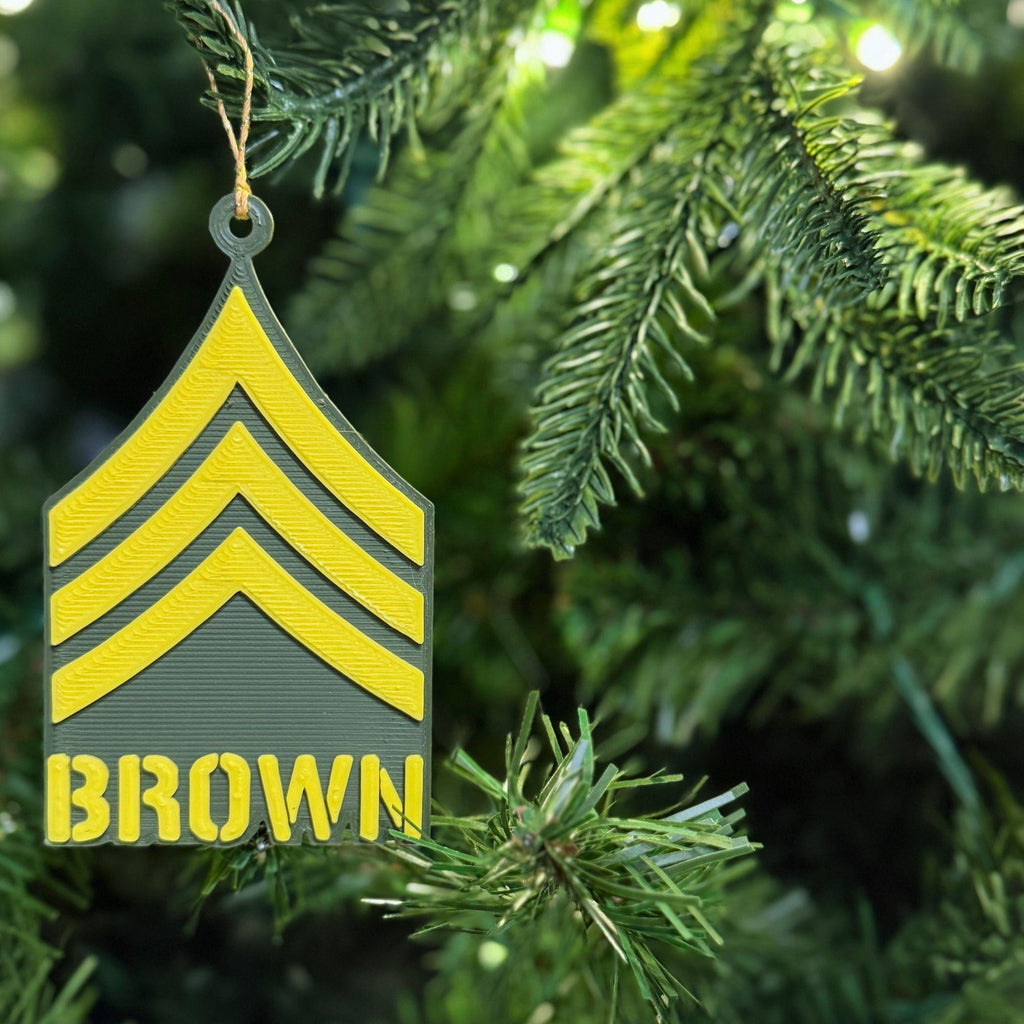 Personalized Army Sergeant Ornament