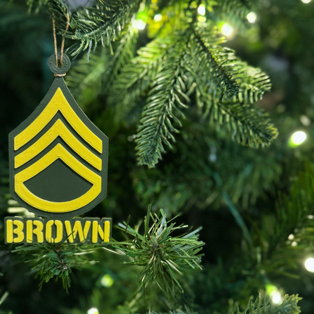 Personalized Army Staff Sergeant Ornament