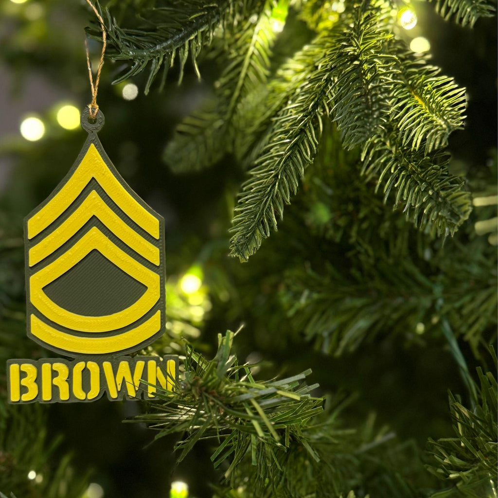 Personalized Army Sergeant First Class Ornament