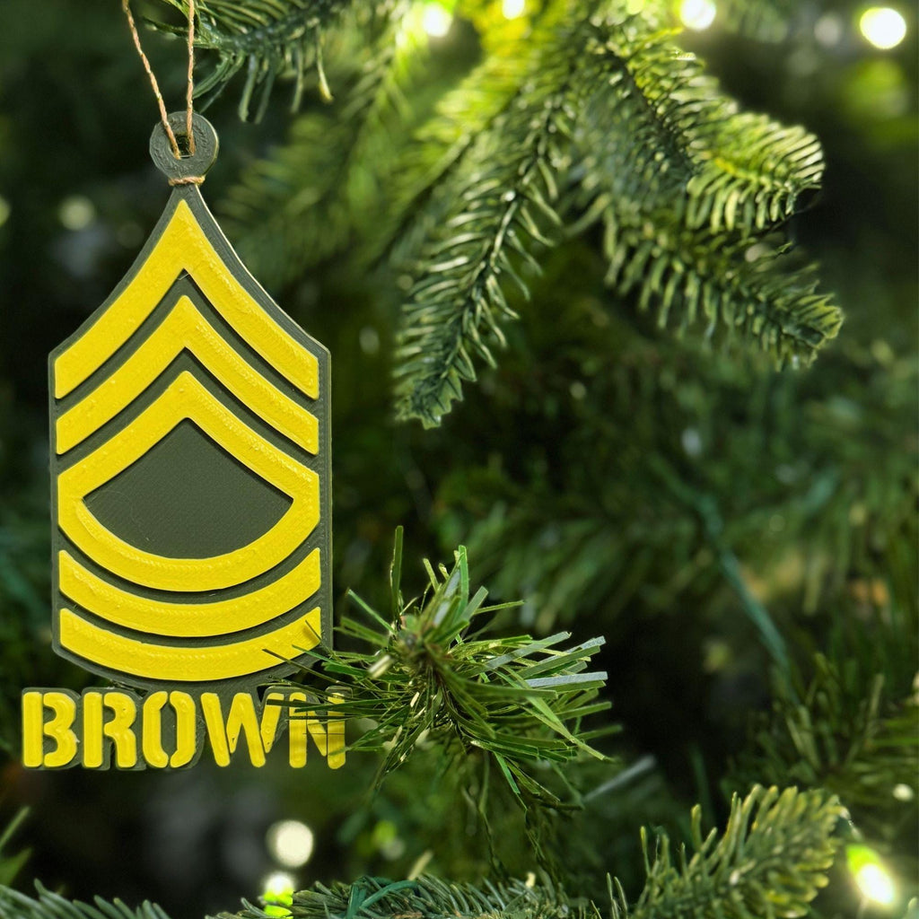 Personalized Army Master Sergeant Ornament
