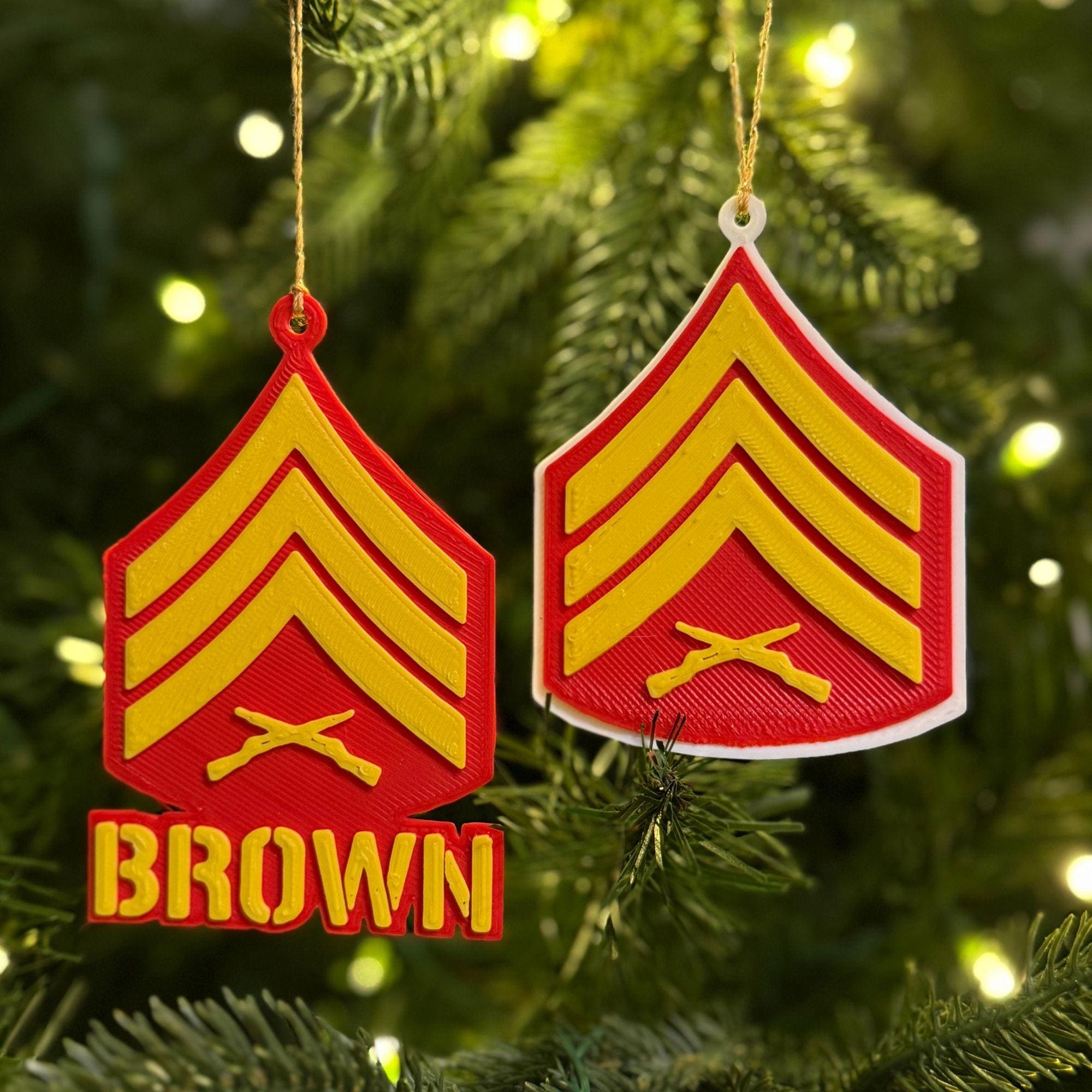Personalized Marines Sergeant Ornament