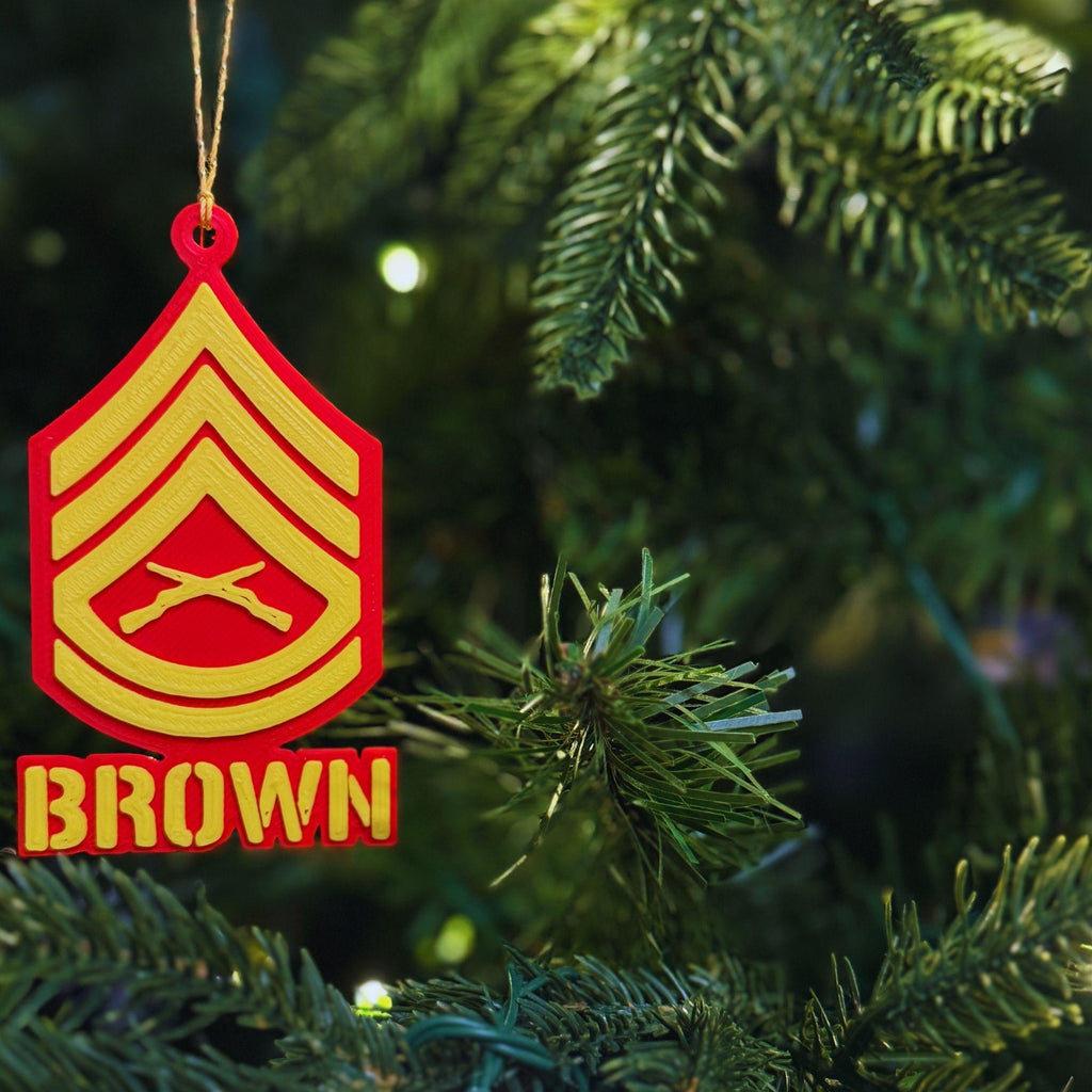 Personalized Marines Gunnery Sergeant Ornament