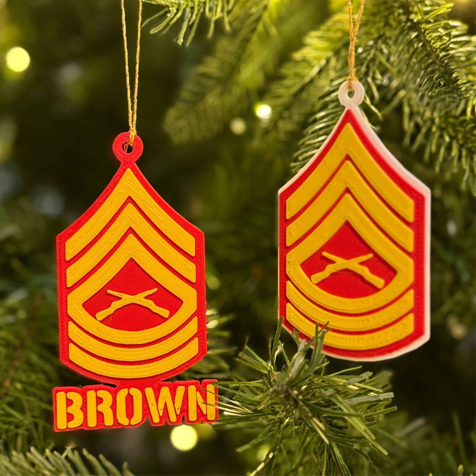 Personalized Marines Master Sergeant Ornament