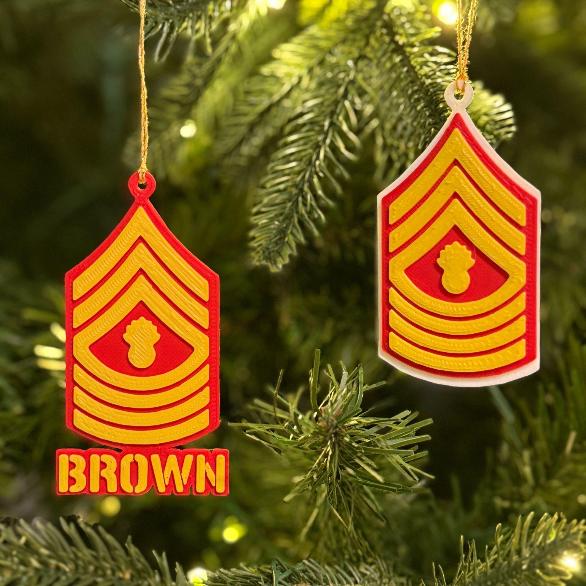 Personalized Marines Master Gunnery Sergeant Ornament