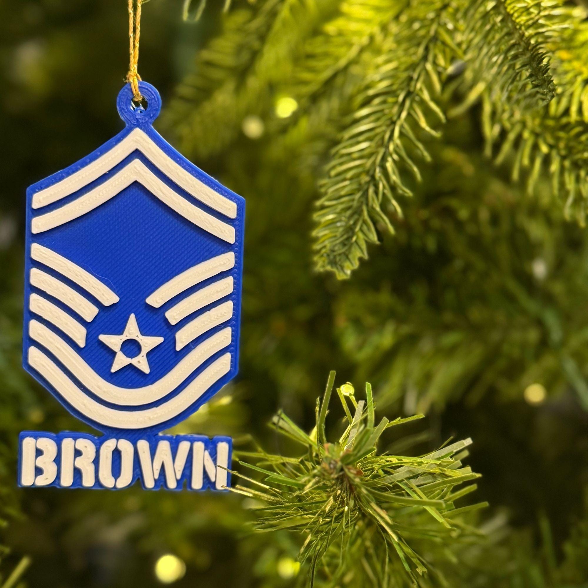 Personalized Air Force Senior Master Sergeant Ornament