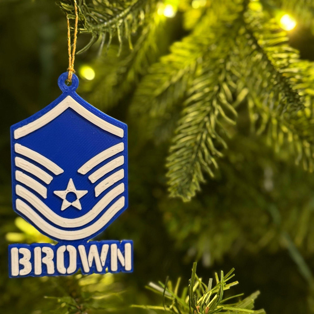 Personalized Air Force Master Sergeant Ornament