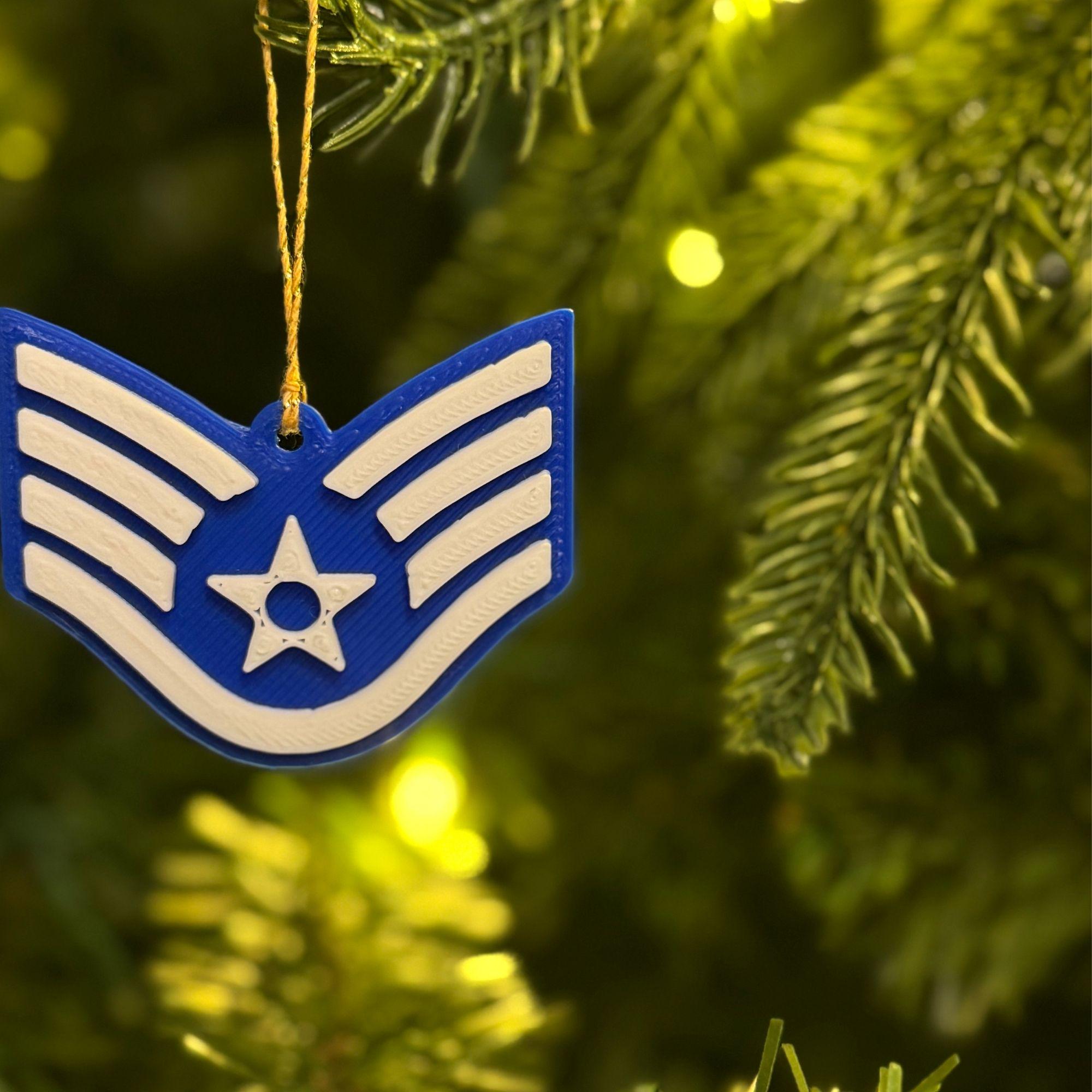 Personalized Air Force Staff Sergeant Ornament