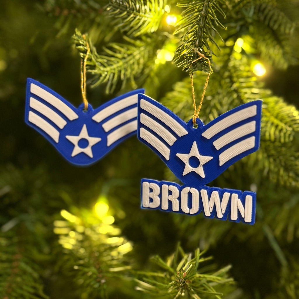 Personalized Air Force Senior Airman Ornament
