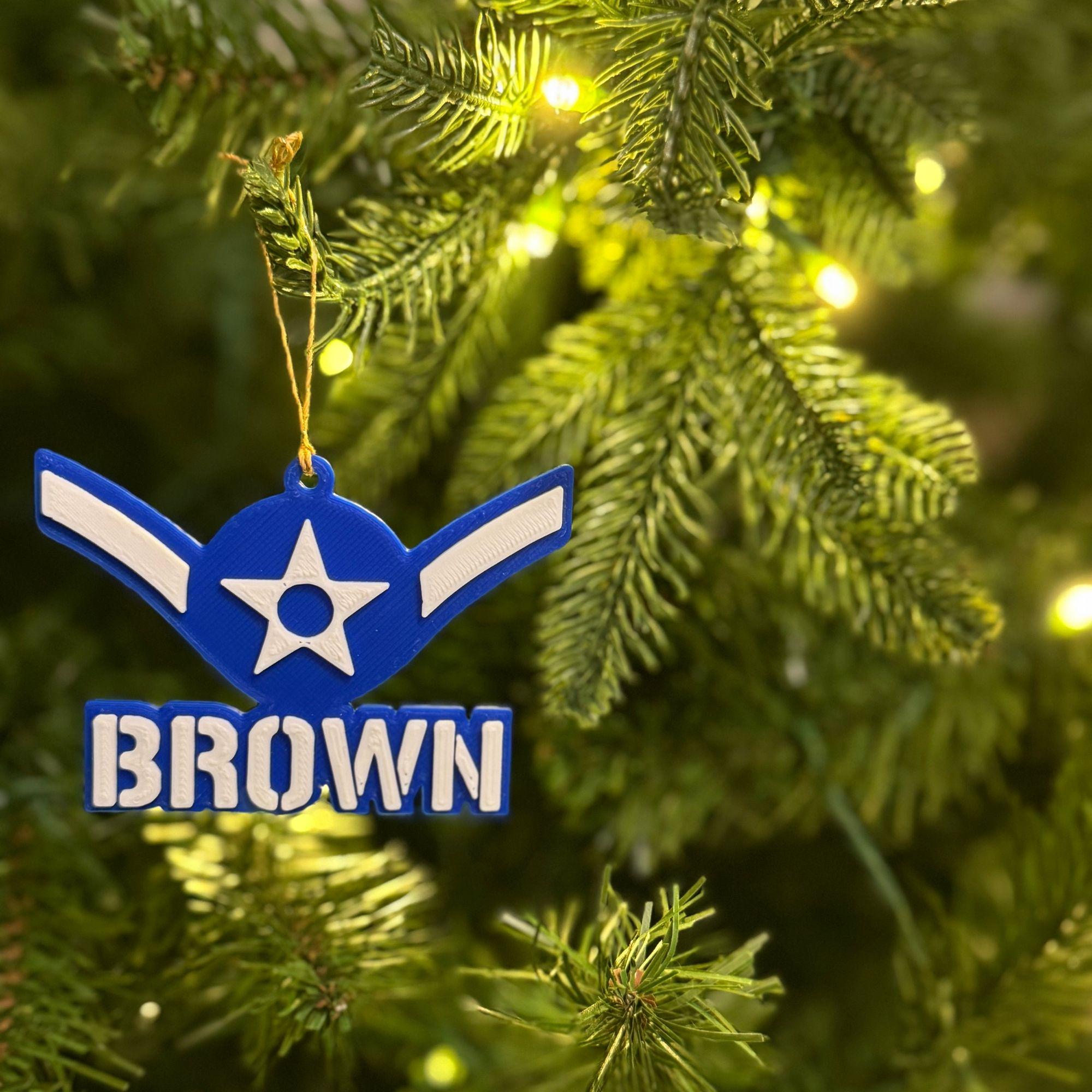 Personalized Air force Airman Ornament
