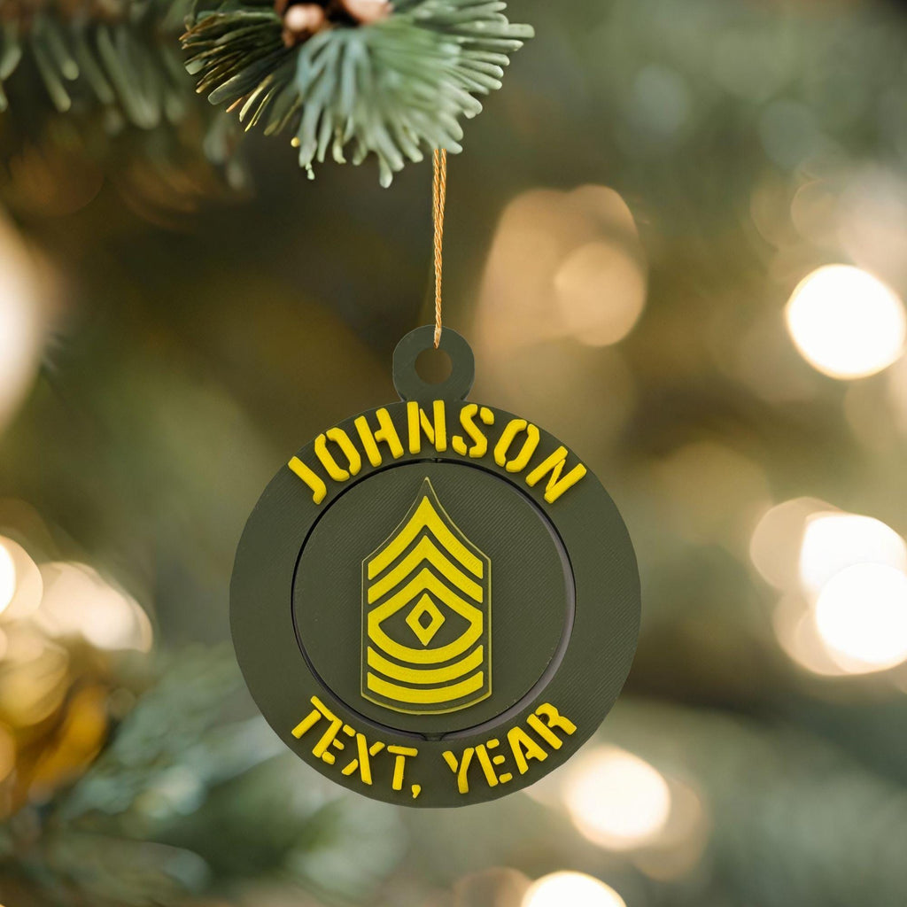 Personalized Army First Sergeant Ornament, First Sergeant Ornament, Army Promotion, 1SG Ornament, Army Rank Ornament, Army Promotion Gift