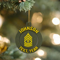 Personalized Army First Sergeant Ornament, First Sergeant Ornament, Army Promotion, 1SG Ornament, Army Rank Ornament, Army Promotion Gift
