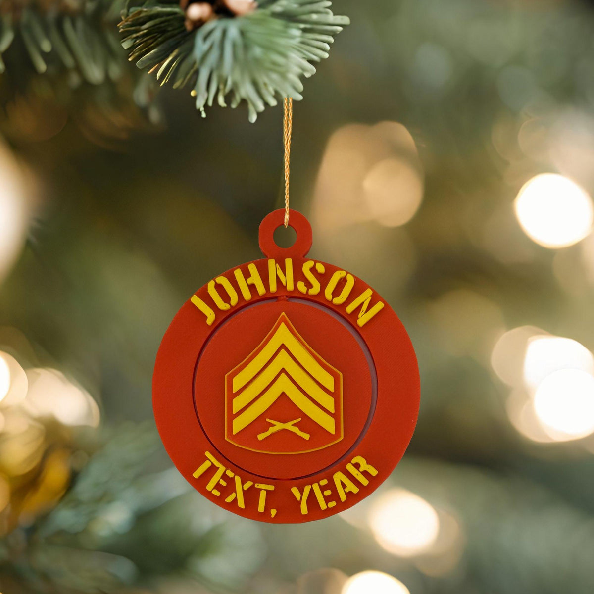 Personalized Marines Sergeant Ornament, Sergeant Ornament, Marines Promotion, Sgt Ornament, USMC Rank Ornament, Marine Birthday Gift