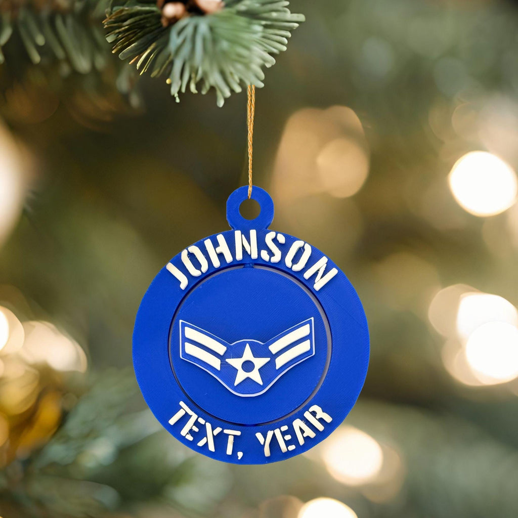 Personalized Air Force Airman First Class Ornament, Airman First Class Ornament, Airforce Promotion, A1C Ornament, USMC Rank Ornament