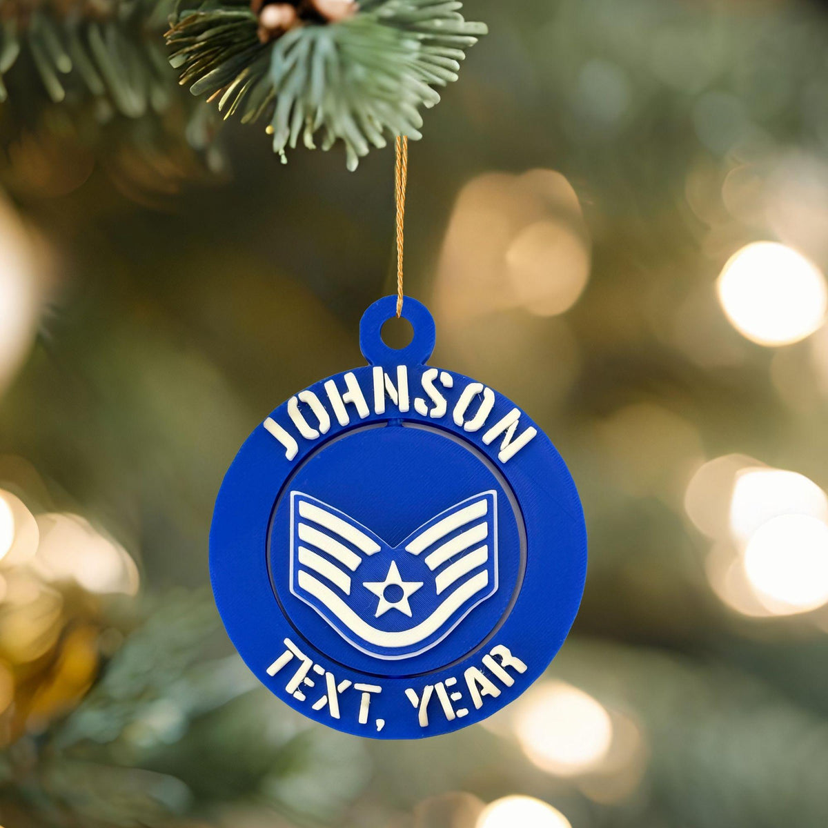 Personalized Air Force Staff Sergeant Ornament, Staff Sergeant Ornament, Airforce Promotion, SSgt Ornament, Airforce Rank Ornament