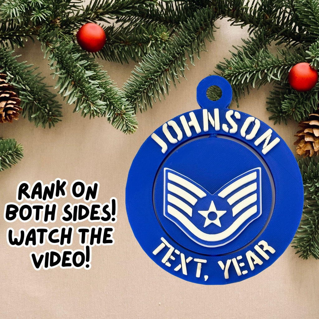 Personalized Air Force Staff Sergeant Ornament, Staff Sergeant Ornament, Airforce Promotion, SSgt Ornament, Airforce Rank Ornament