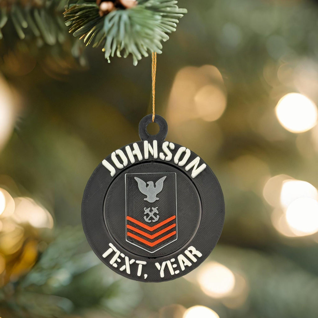 Personalized Navy Petty Officer First Class Ornament, Petty Officer First Class Ornament, NAVY Promotion, PO1 Ornament, Navy Rank Ornament