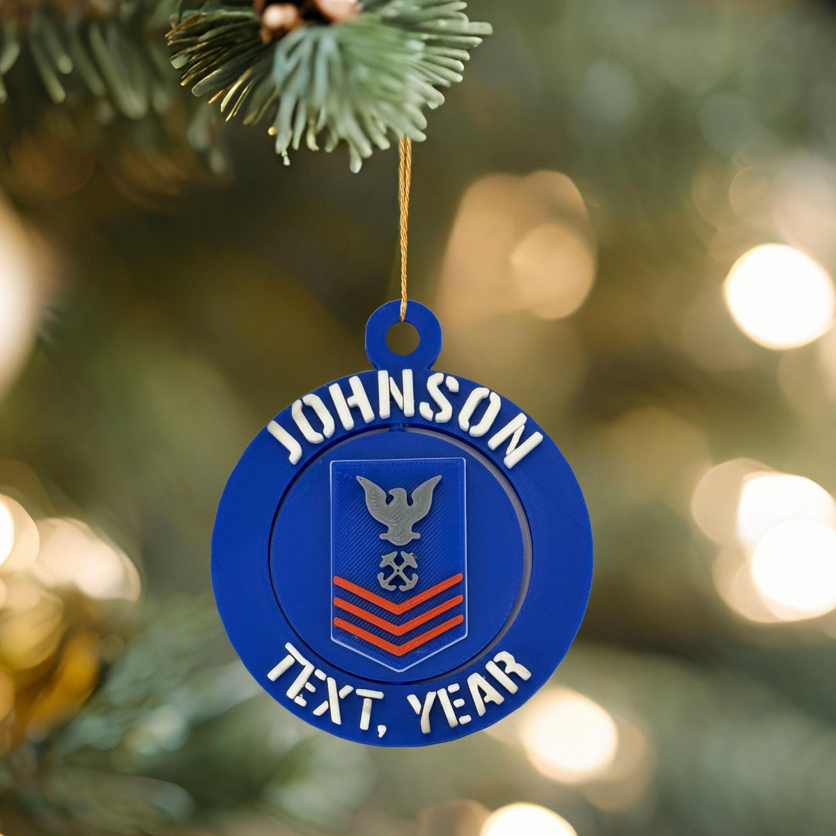 Personalized Coast Guard Petty Officer First Class Ornament, Petty Officer First Class Ornament, USCG Promotion, Coast Guard PO1 Ornament
