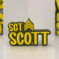 Personalized Army Sergeant Desk Name Plate