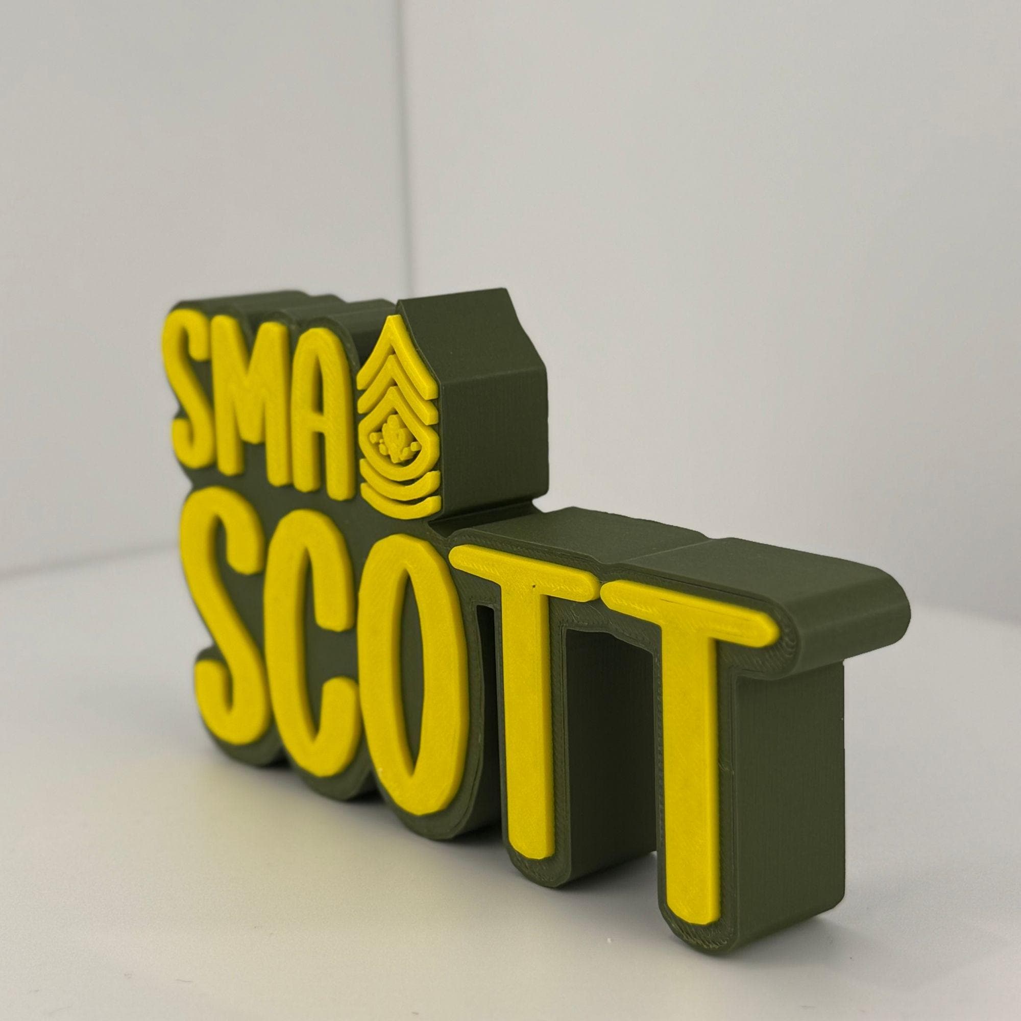 Personalized Army Sergeant Major of the Army Desk Name Plate