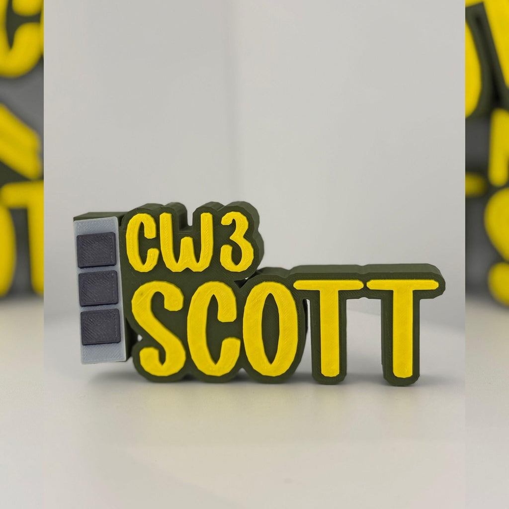 Personalized Army Chief Warrant Officer 3 Desk Name Plate