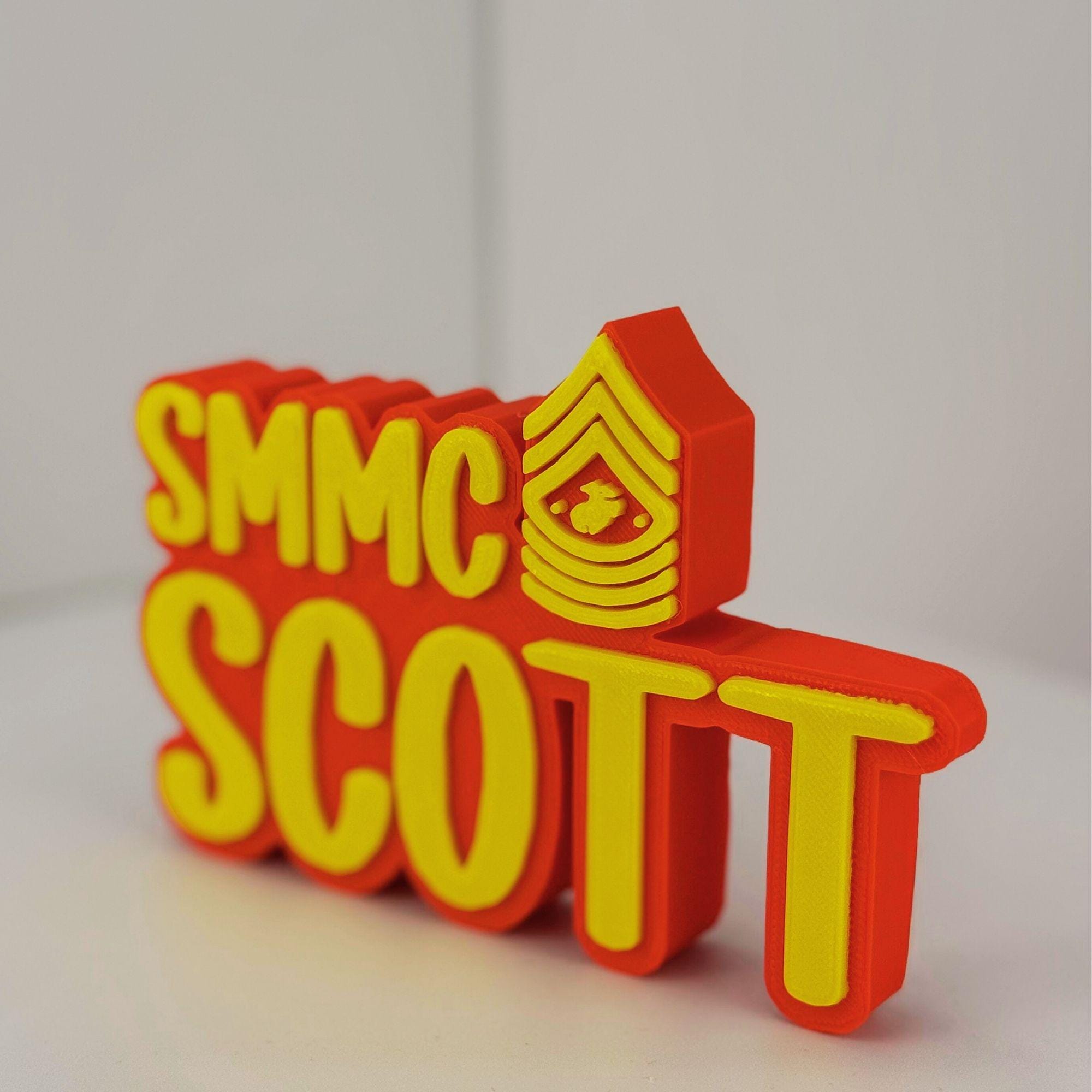 Personalized Marines Sergeant Major of the Marine Corps Desk Name Plate