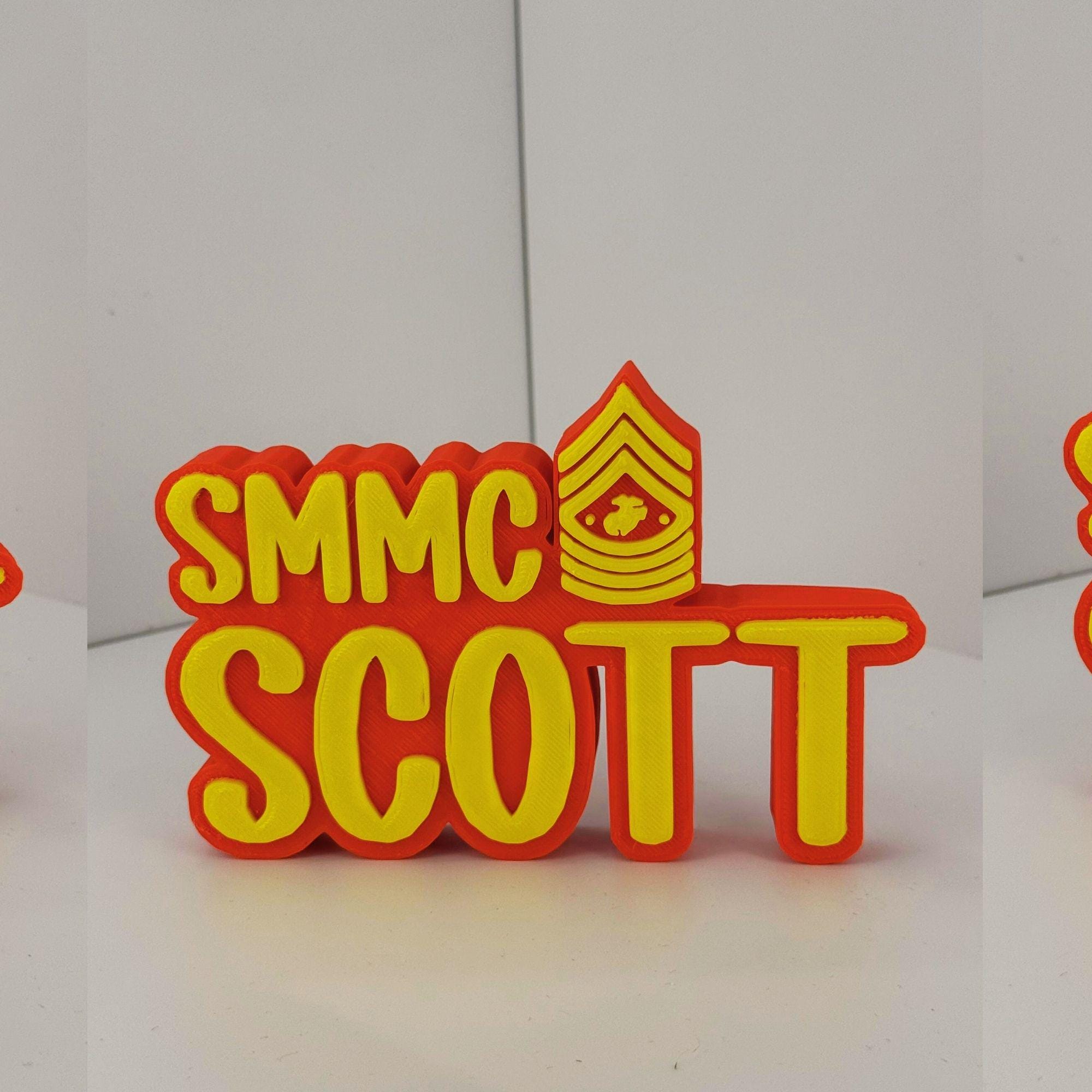 Personalized Marines Sergeant Major of the Marine Corps Desk Name Plate