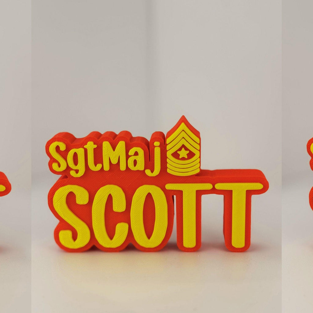 Personalized Marines Sergeant Major Desk Name Plate