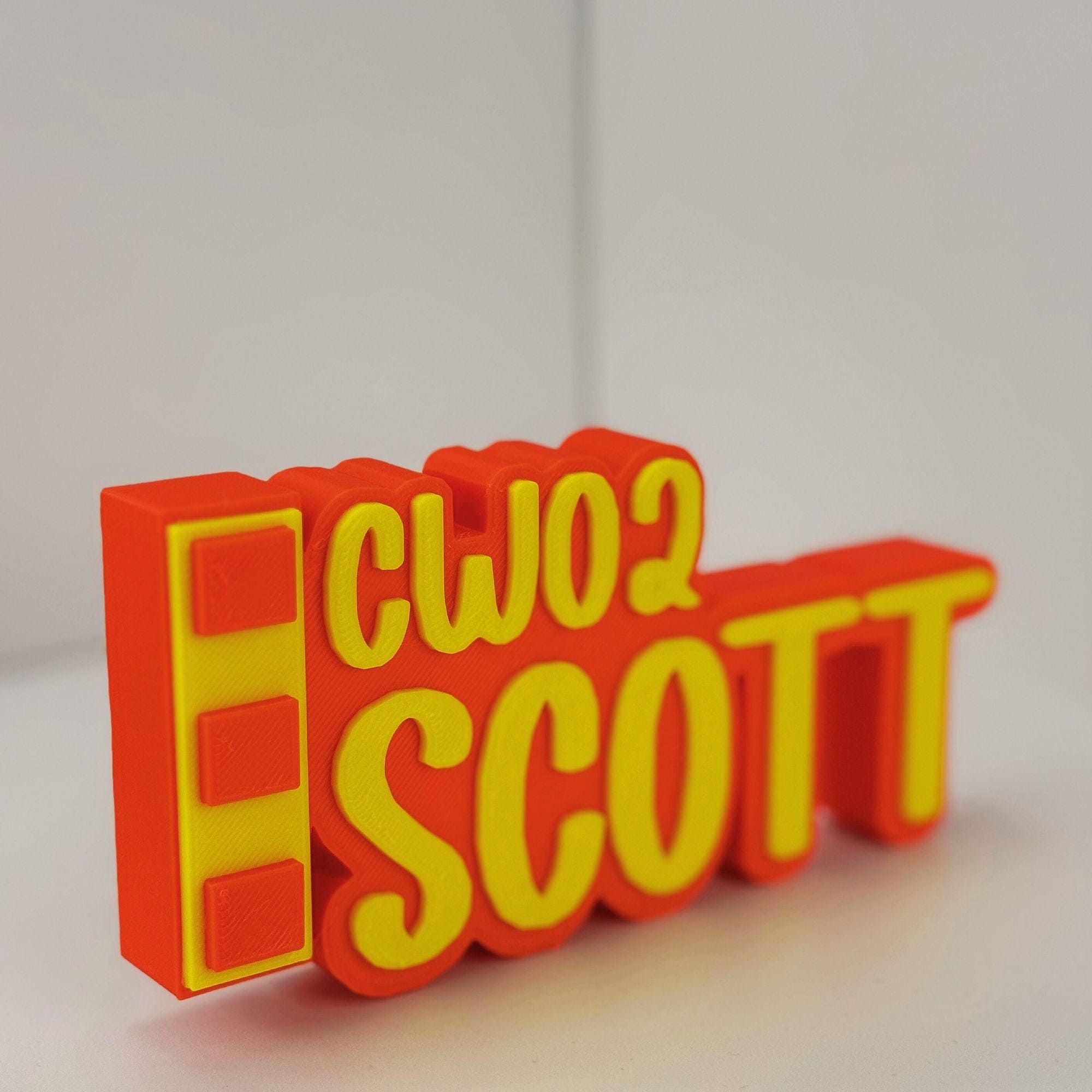 Personalized Marines Chief Warrant Officer 2 Desk Name Plate