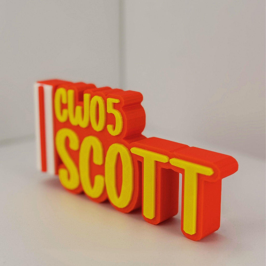 Personalized Marines Chief Warrant Officer 5 Desk Name Plate