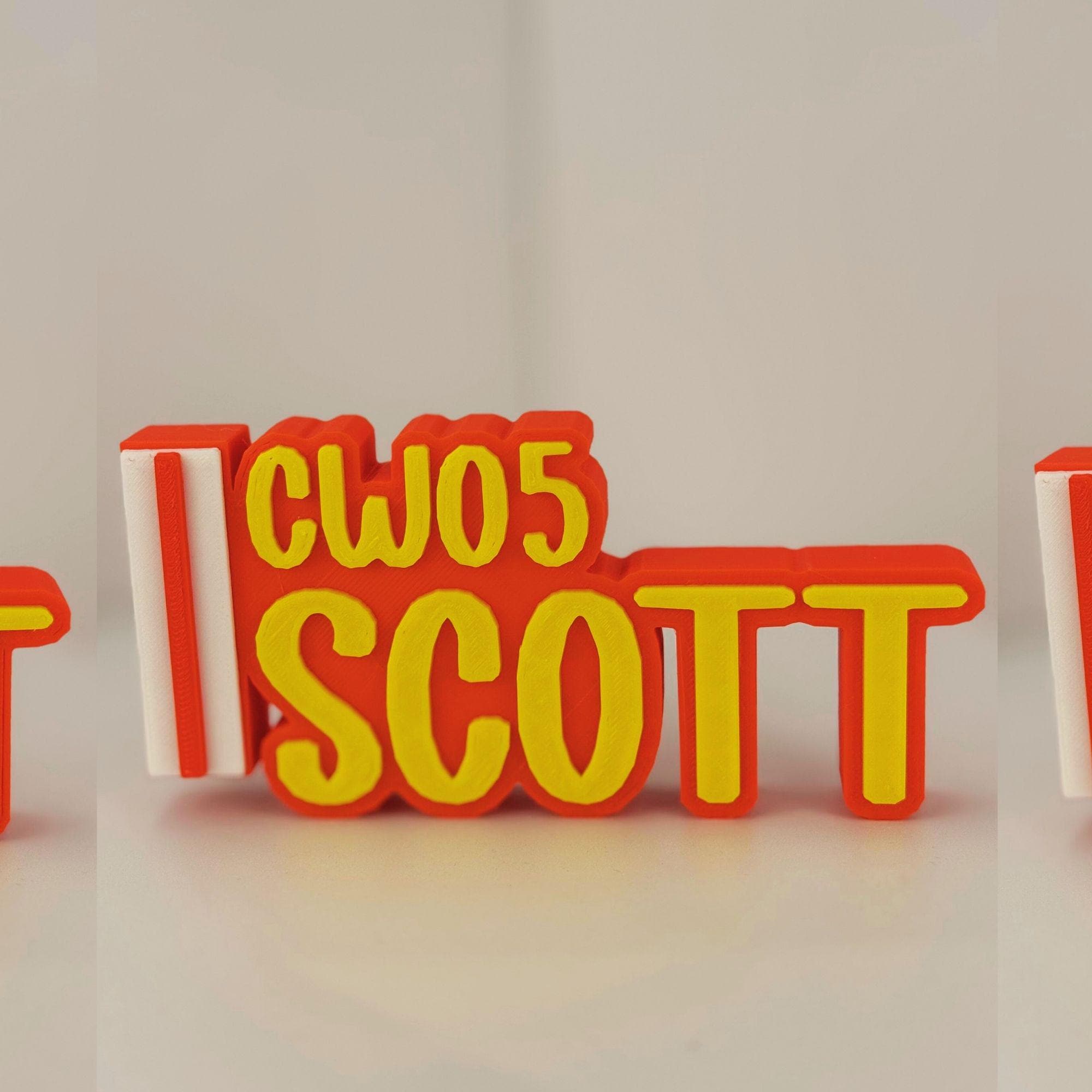Personalized Marines Chief Warrant Officer 5 Desk Name Plate