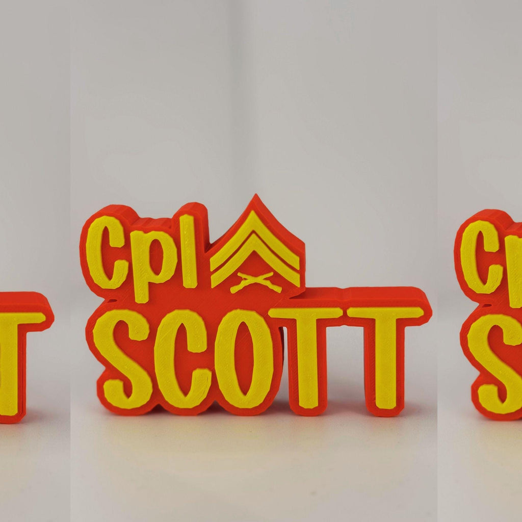 Personalized Marines Corporal Desk Name Plate