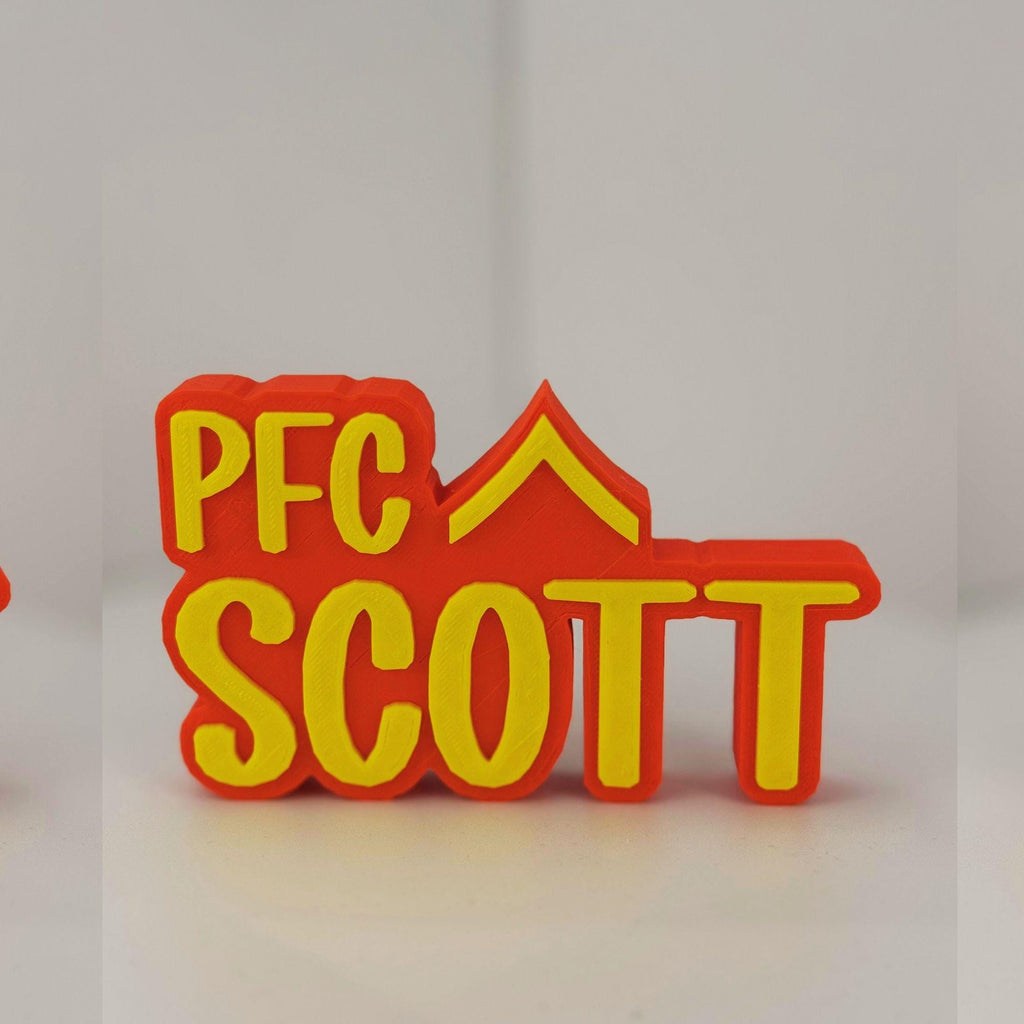 Personalized Marines Private First Class Desk Name Plate