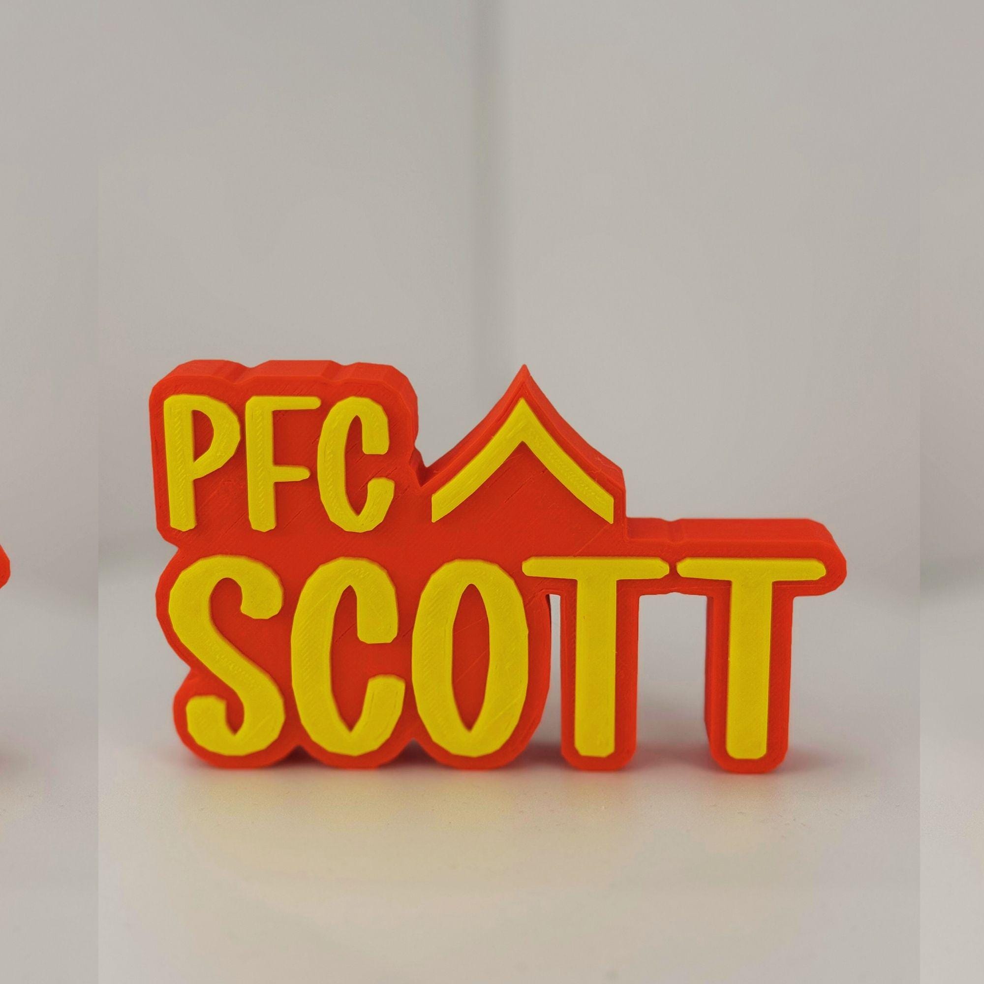 Personalized Marines Private First Class Desk Name Plate