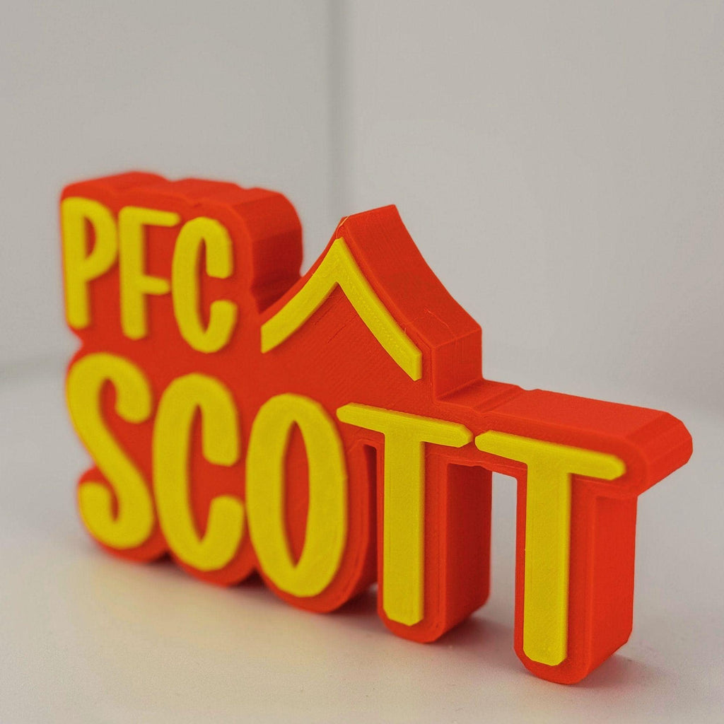 Personalized Marines Private First Class Desk Name Plate