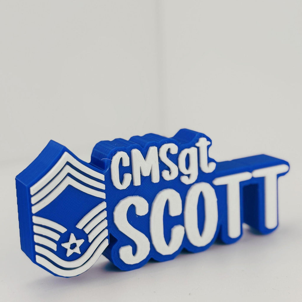Personalized Air Force Chief Master Sergeant Desk Name Plate